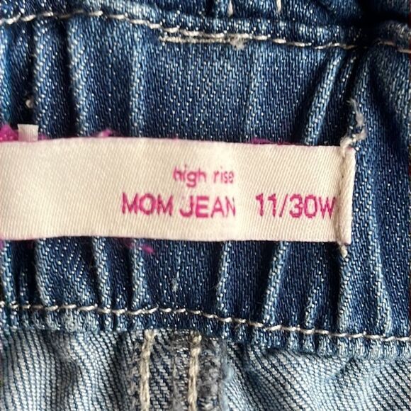JUNIORS' High-Rise Paper Bag Mom Jeans 11/30W - Picture 10 of 12
